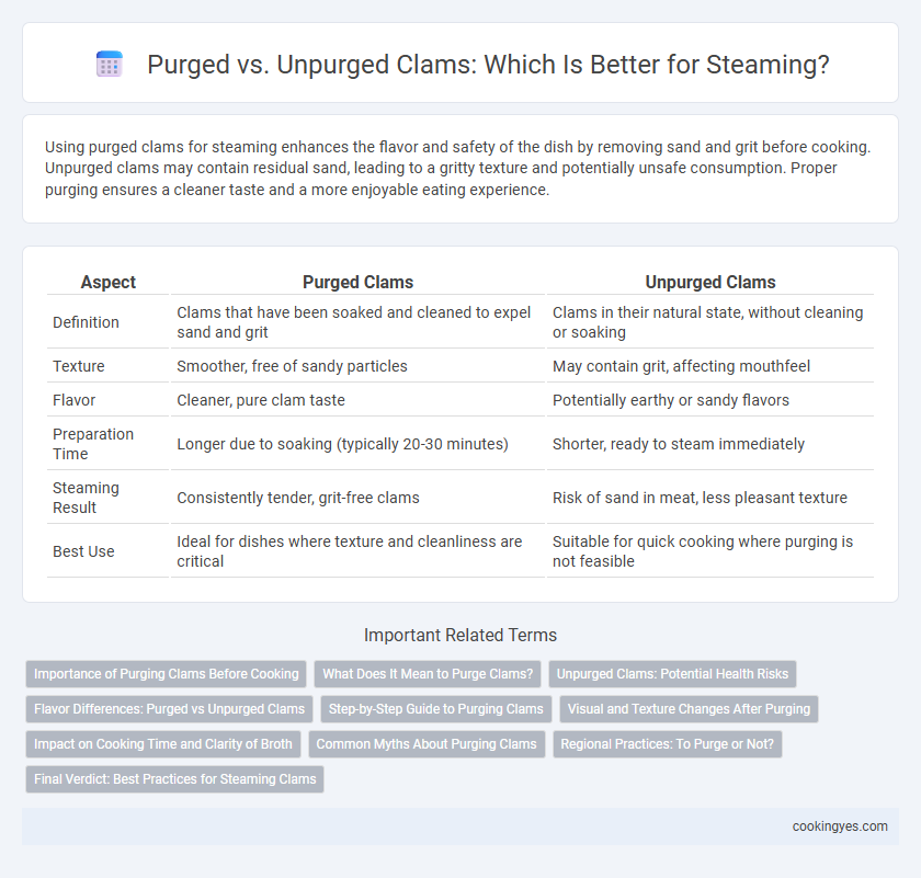 Purged vs. Unpurged Clams: Which Is Better for Steaming?