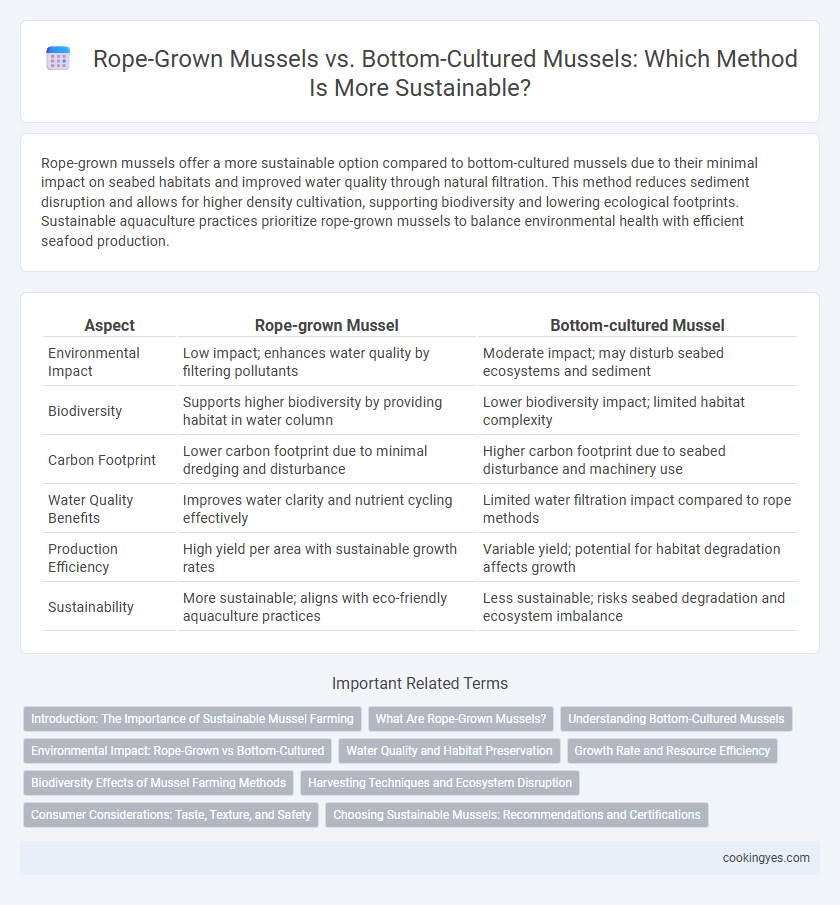 Rope-Grown Mussels vs. Bottom-Cultured Mussels: Which Method Is More Sustainable?