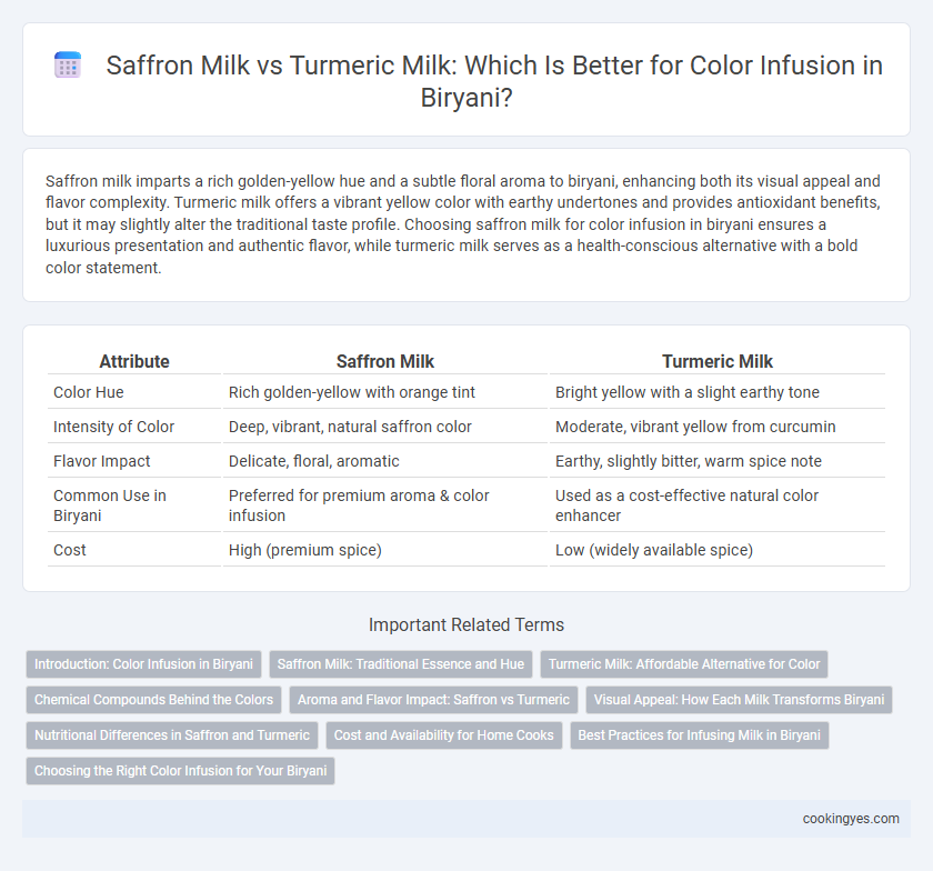 Saffron Milk vs Turmeric Milk: Which Is Better for Color Infusion in Biryani?