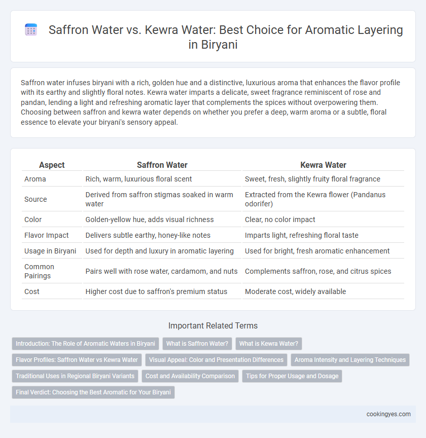Saffron Water vs. Kewra Water: Best Choice for Aromatic Layering in Biryani
