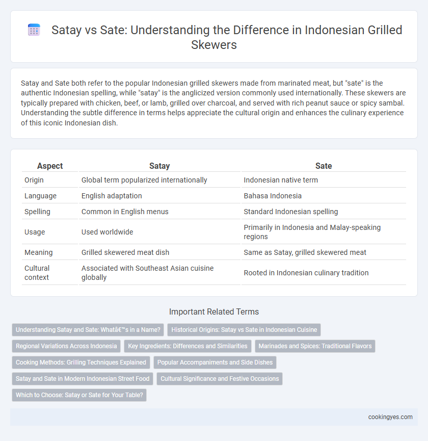 Satay vs Sate: Understanding the Difference in Indonesian Grilled Skewers