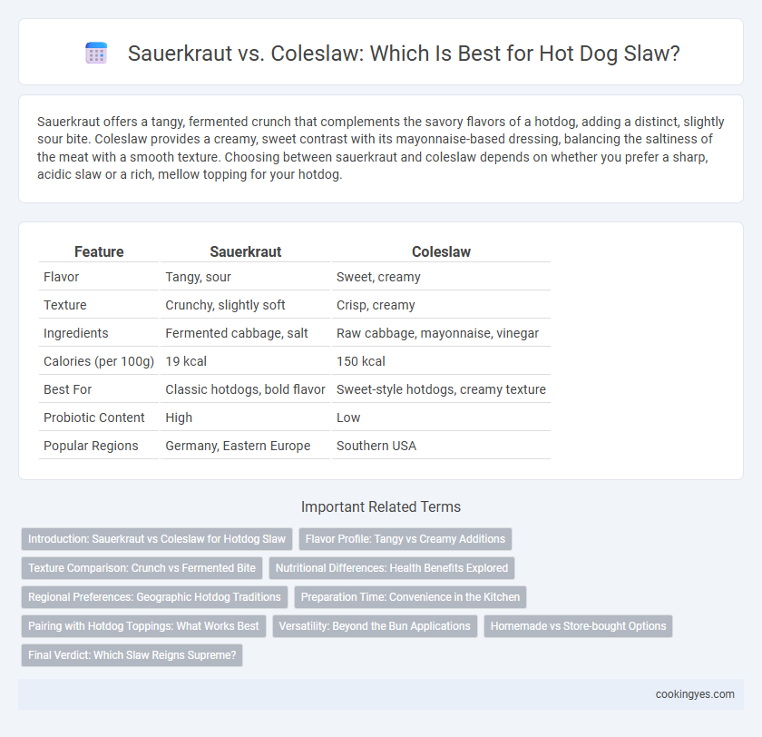 Sauerkraut vs. Coleslaw: Which Is Best for Hot Dog Slaw?