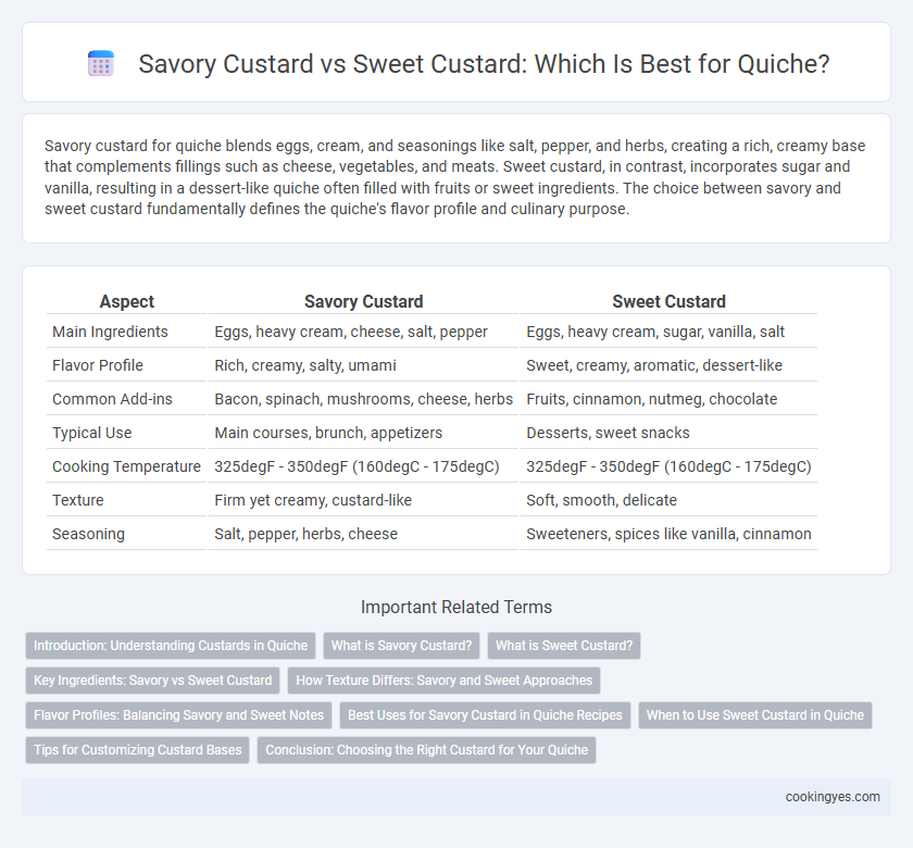 Savory Custard vs Sweet Custard: Which Is Best for Quiche?