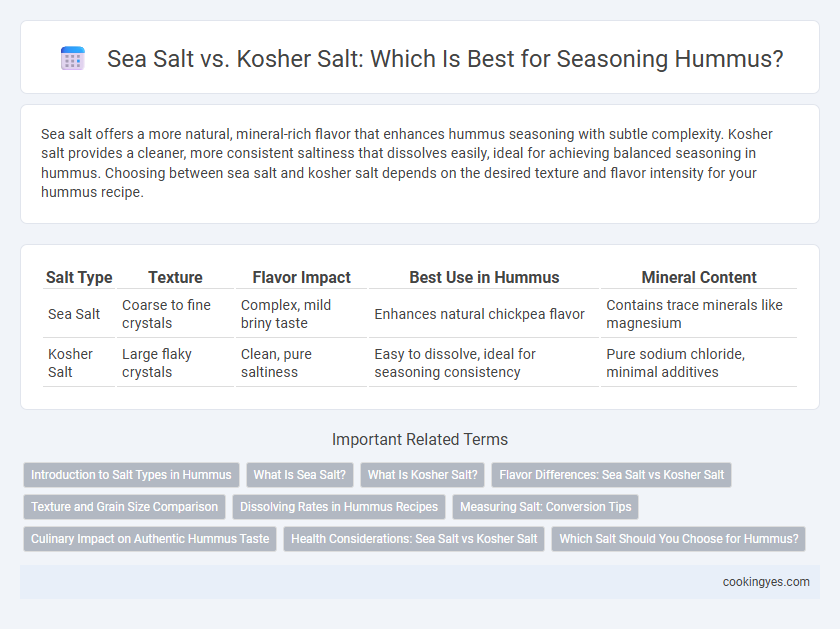 Sea Salt vs. Kosher Salt: Which Is Best for Seasoning Hummus?