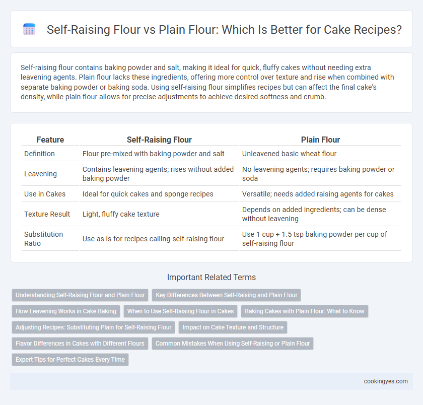 Self-Raising Flour vs Plain Flour: Which Is Better for Cake Recipes?