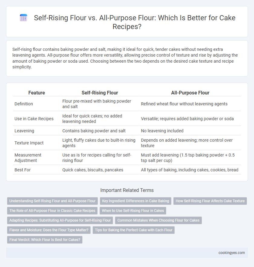 Self-Rising Flour vs. All-Purpose Flour: Which Is Better for Cake Recipes?