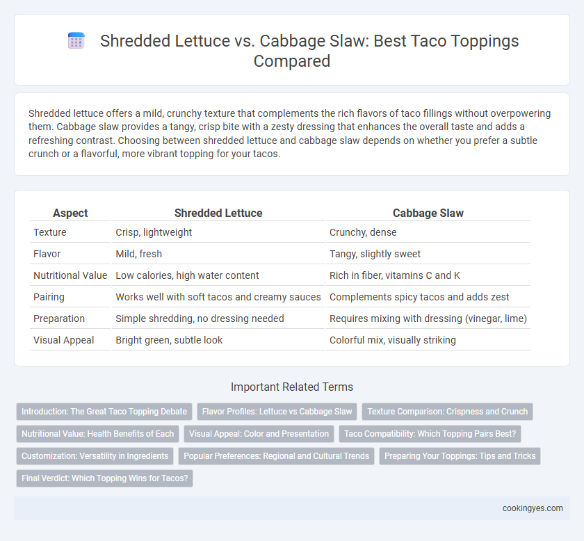 Shredded Lettuce vs. Cabbage Slaw: Best Taco Toppings Compared