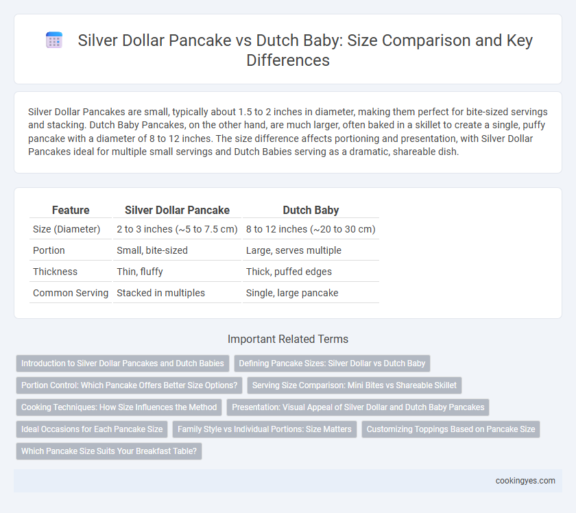 Silver Dollar Pancake vs Dutch Baby: Size Comparison and Key Differences