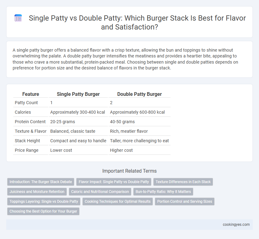 Single Patty vs Double Patty: Which Burger Stack Is Best for Flavor and Satisfaction?
