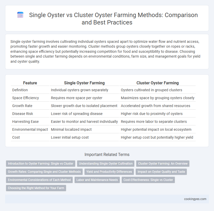 Single Oyster vs Cluster Oyster Farming Methods: Comparison and Best Practices