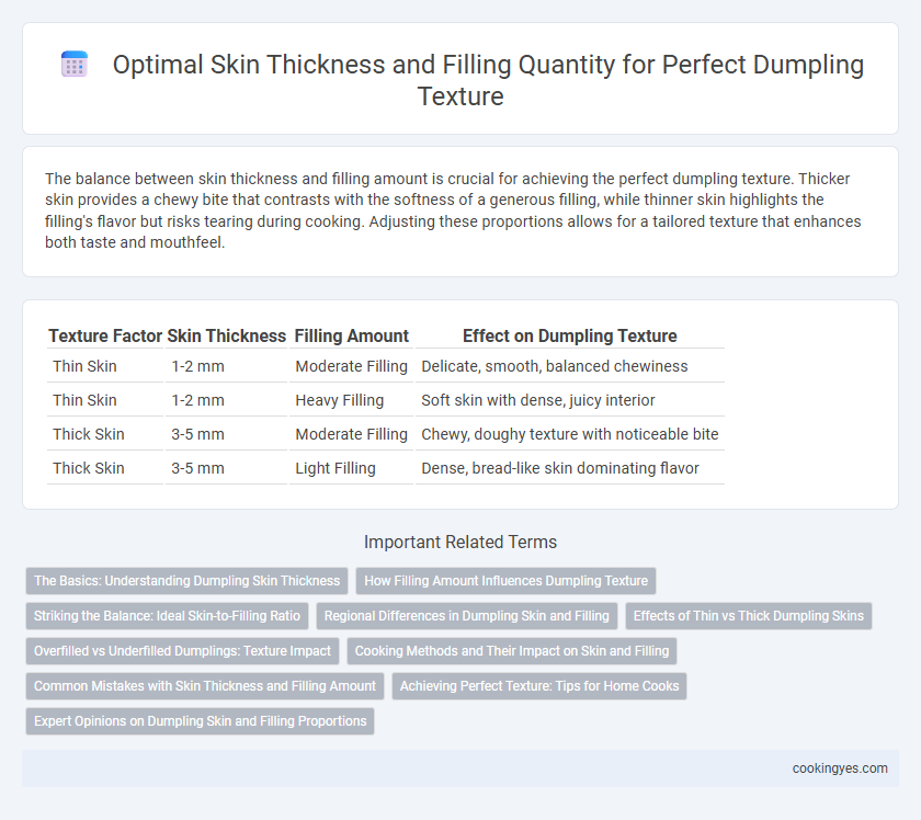 Optimal Skin Thickness and Filling Quantity for Perfect Dumpling Texture