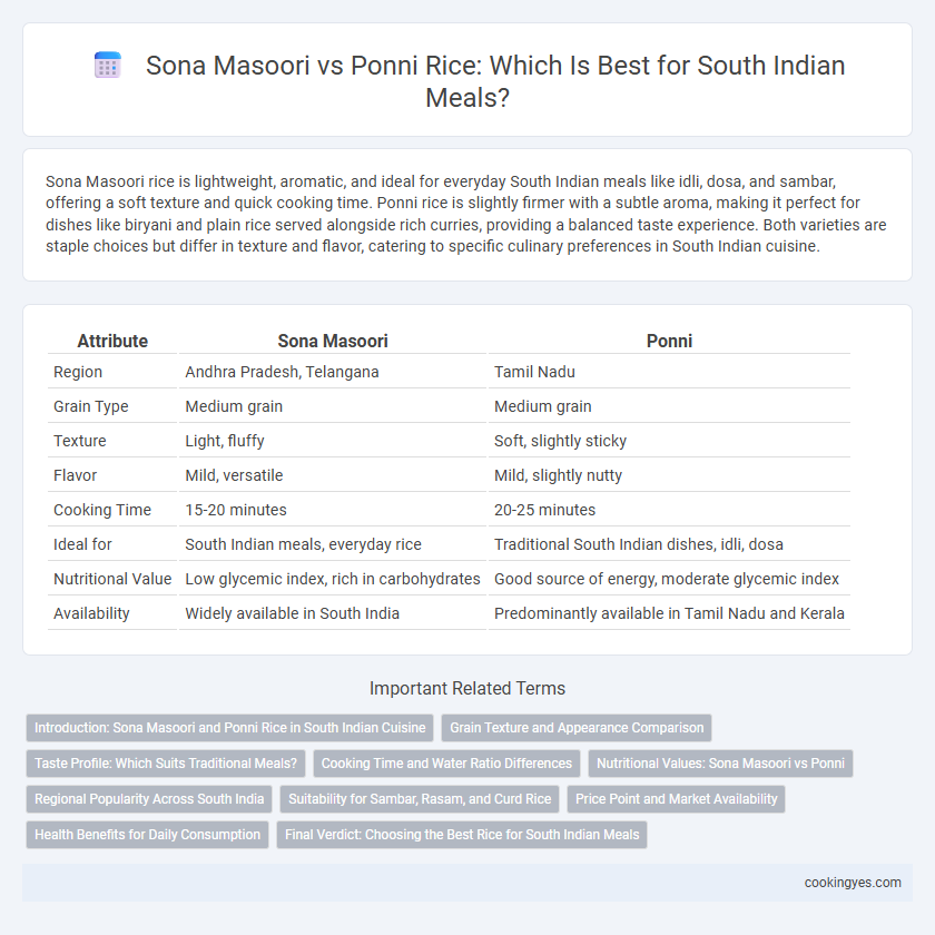 Sona Masoori vs Ponni Rice: Which Is Best for South Indian Meals?