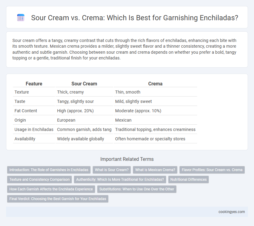 Sour Cream vs. Crema: Which Is Best for Garnishing Enchiladas?