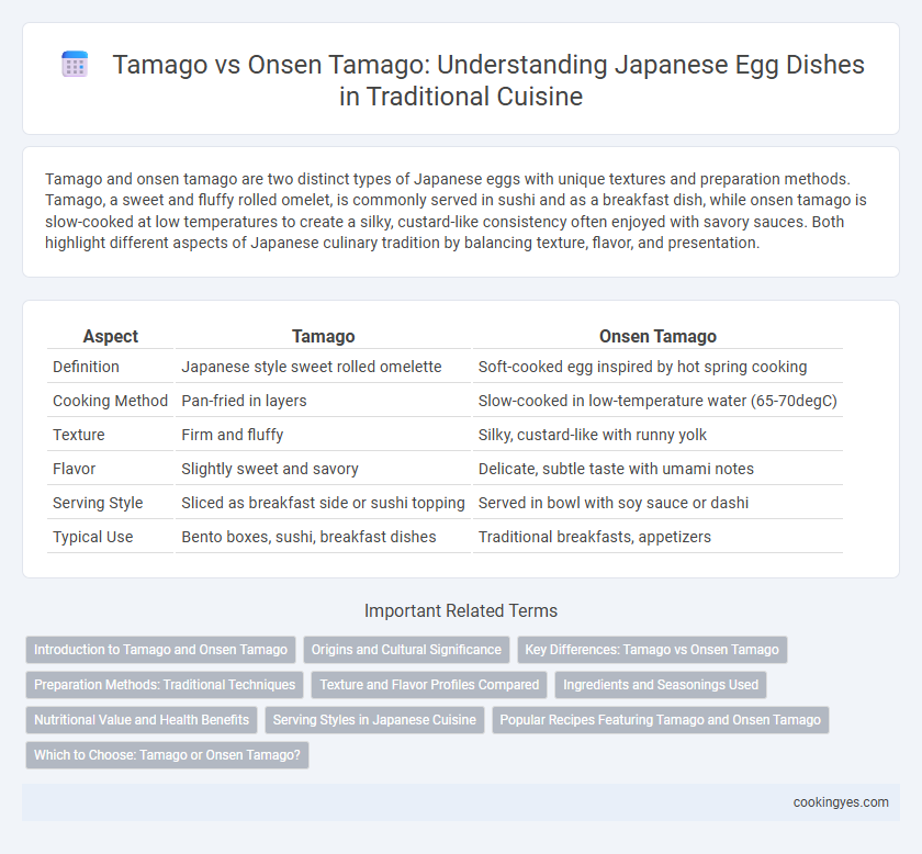 Tamago vs Onsen Tamago: Understanding Japanese Egg Dishes in Traditional Cuisine
