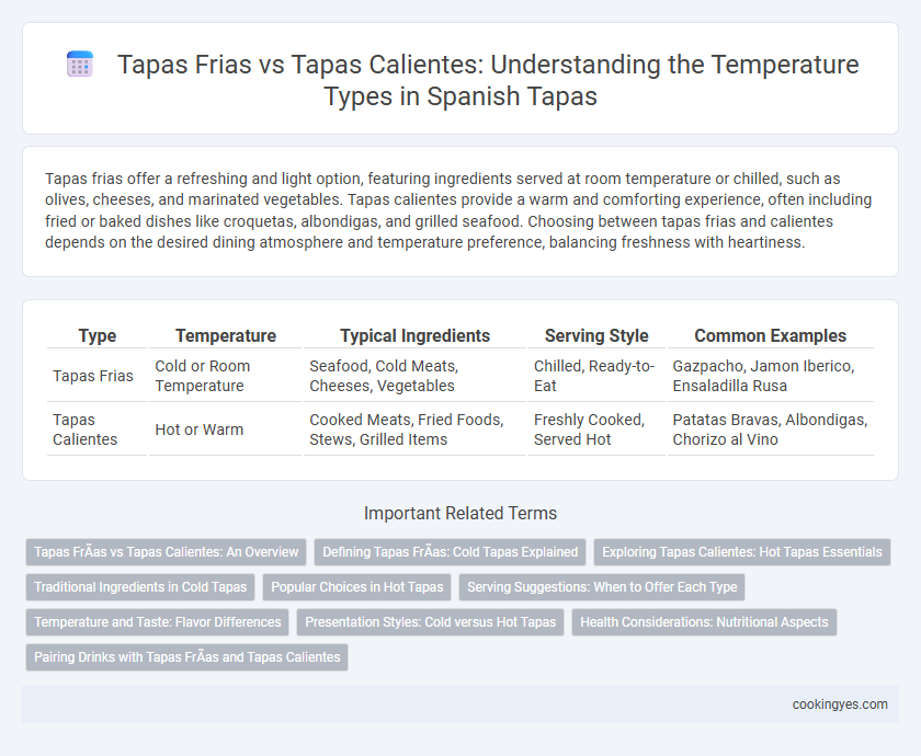 Tapas Frias vs Tapas Calientes: Understanding the Temperature Types in Spanish Tapas