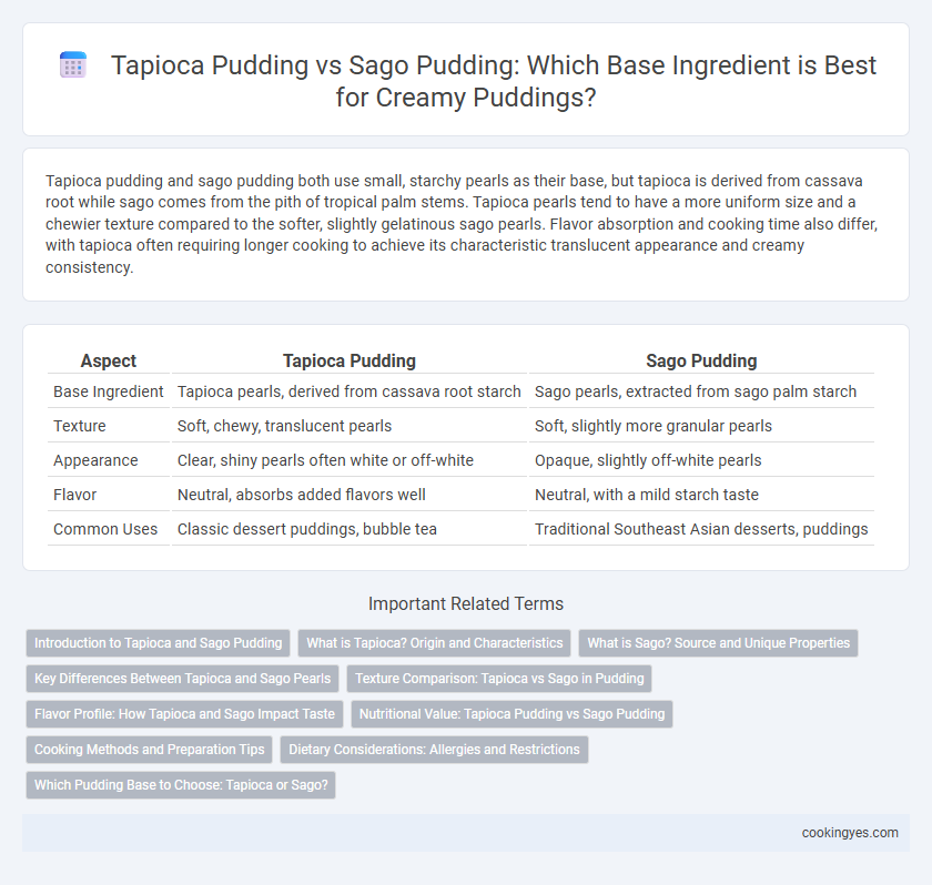 Tapioca Pudding vs Sago Pudding: Which Base Ingredient is Best for Creamy Puddings?