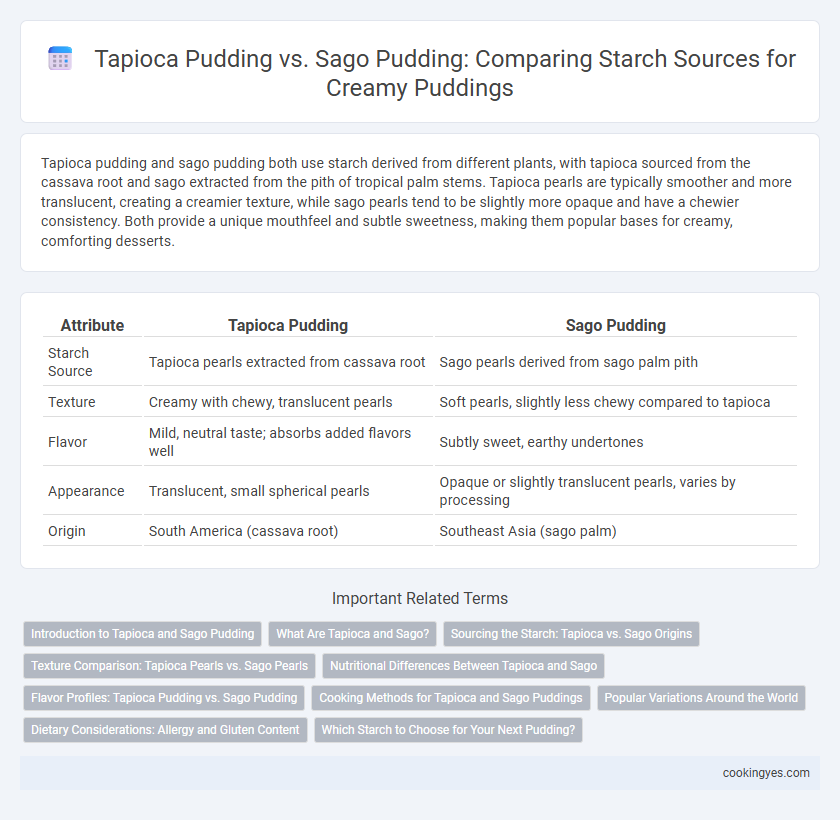 Tapioca Pudding vs. Sago Pudding: Comparing Starch Sources for Creamy Puddings