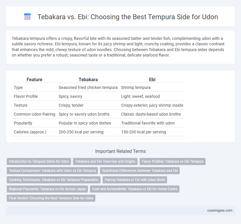 Tebakara vs. Ebi: Choosing the Best Tempura Side for Udon