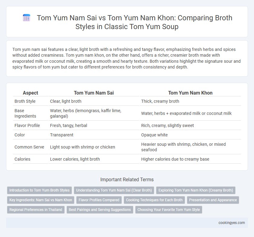 Tom Yum Nam Sai vs Tom Yum Nam Khon: Comparing Broth Styles in Classic Tom Yum Soup