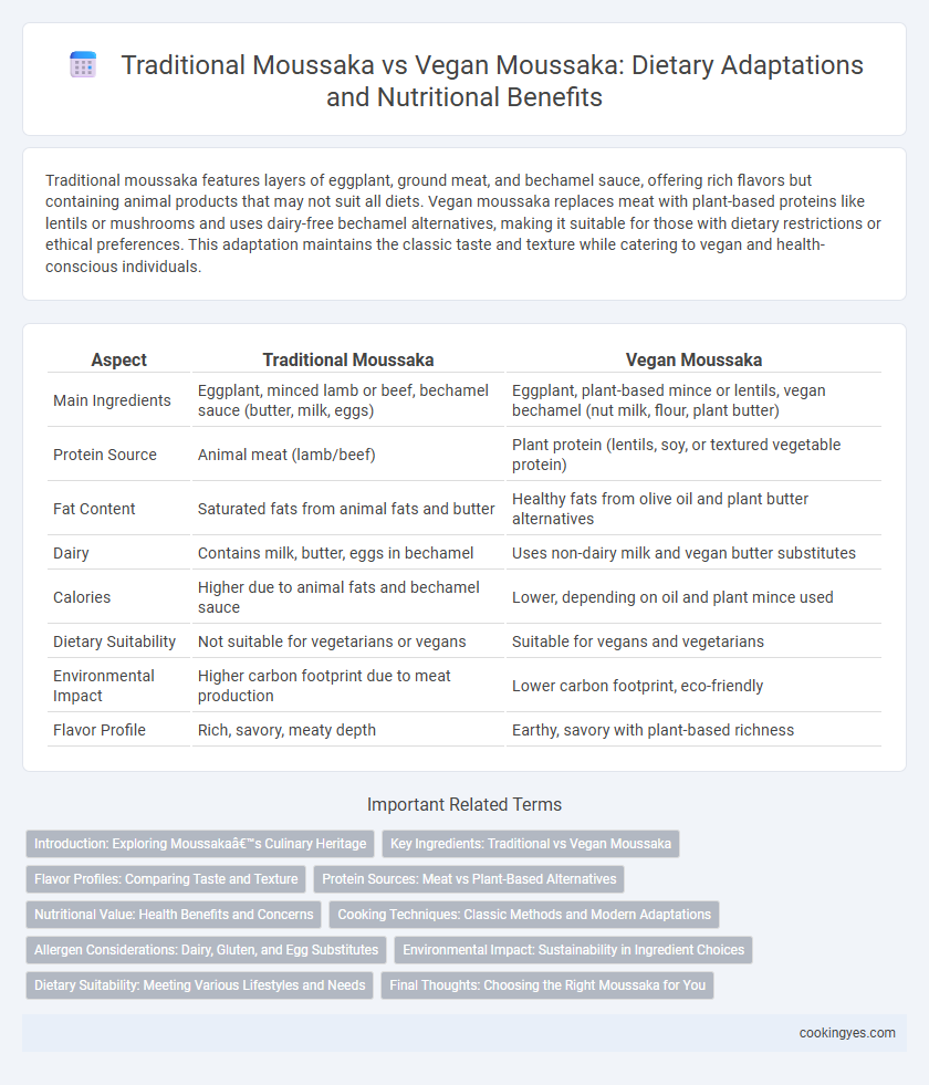 Traditional Moussaka vs Vegan Moussaka: Dietary Adaptations and Nutritional Benefits