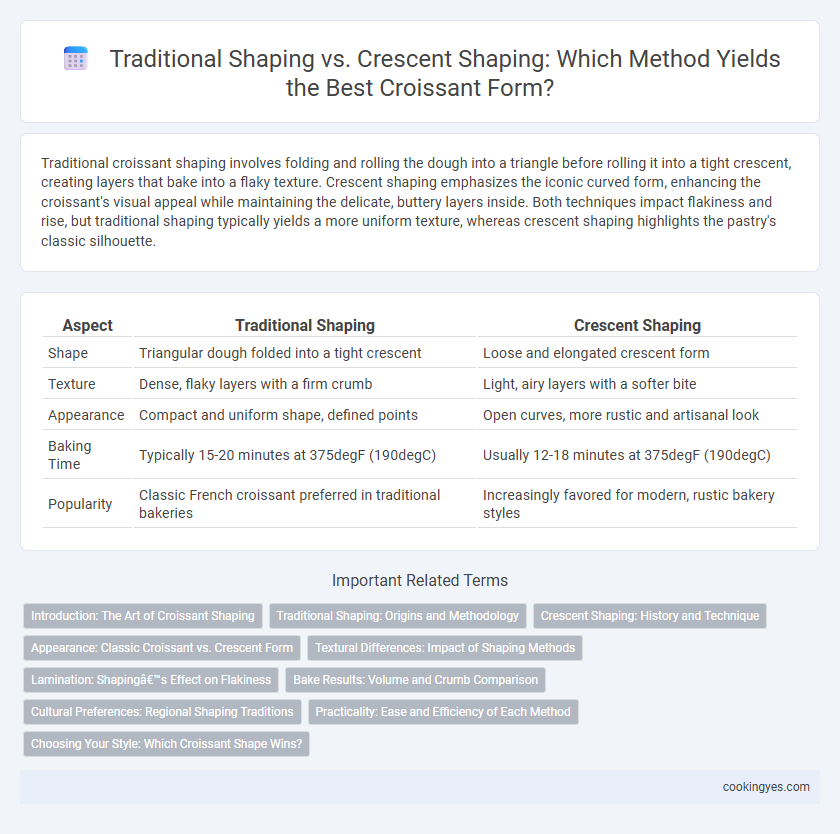 Traditional Shaping vs. Crescent Shaping: Which Method Yields the Best Croissant Form?