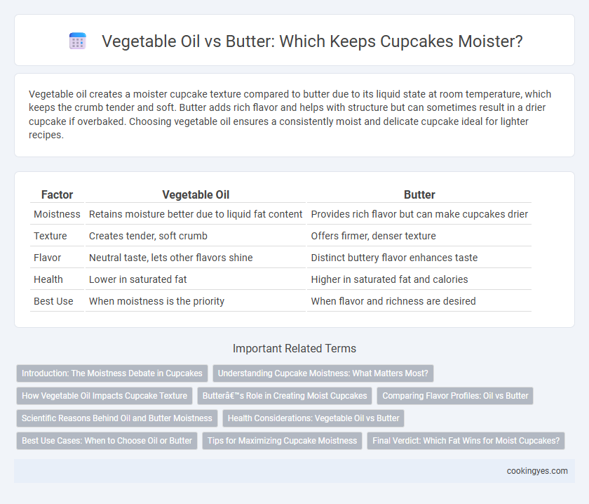 Vegetable Oil vs Butter: Which Keeps Cupcakes Moister?