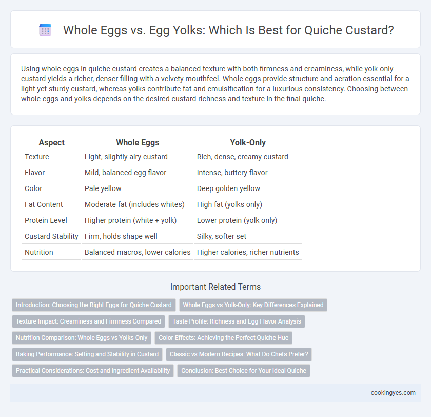 Whole Eggs vs. Egg Yolks: Which Is Best for Quiche Custard?