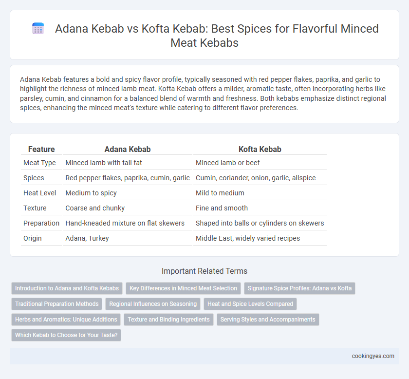 Adana Kebab vs Kofta Kebab: Best Spices for Flavorful Minced Meat Kebabs