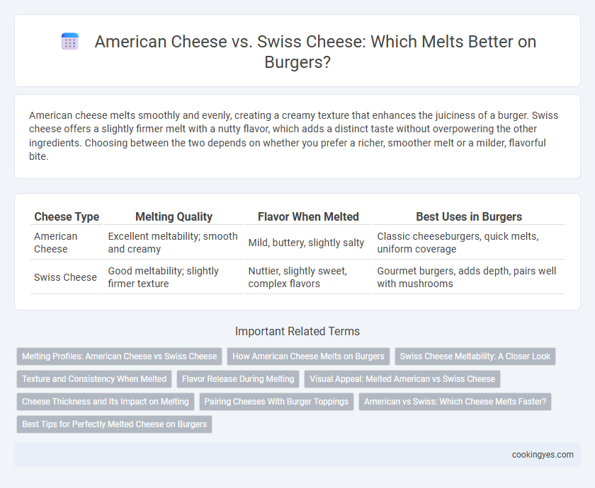 American Cheese vs. Swiss Cheese: Which Melts Better on Burgers?