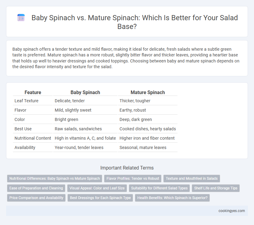 Baby Spinach vs. Mature Spinach: Which Is Better for Your Salad Base?