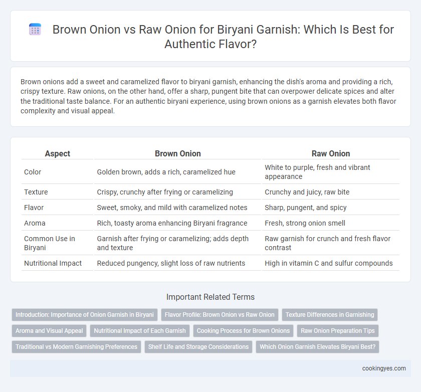 Brown Onion vs Raw Onion for Biryani Garnish: Which Is Best for Authentic Flavor?