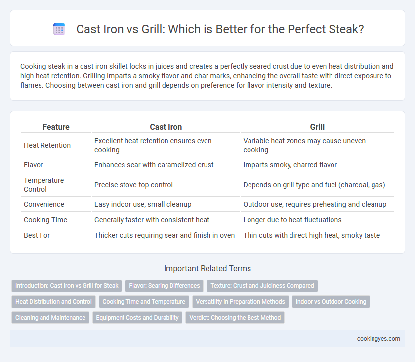 Cast Iron vs Grill: Which is Better for the Perfect Steak?