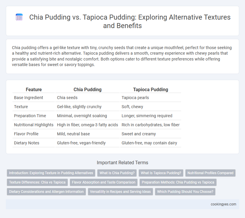 Chia Pudding vs. Tapioca Pudding: Exploring Alternative Textures and Benefits