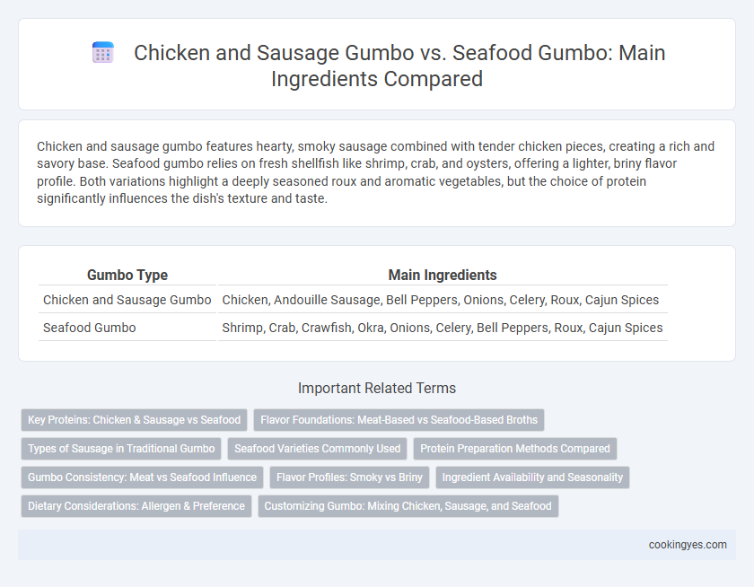 Chicken and Sausage Gumbo vs. Seafood Gumbo: Main Ingredients Compared