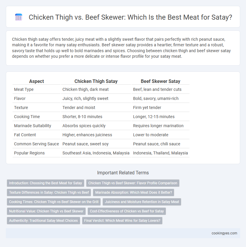 Chicken Thigh vs. Beef Skewer: Which Is the Best Meat for Satay?