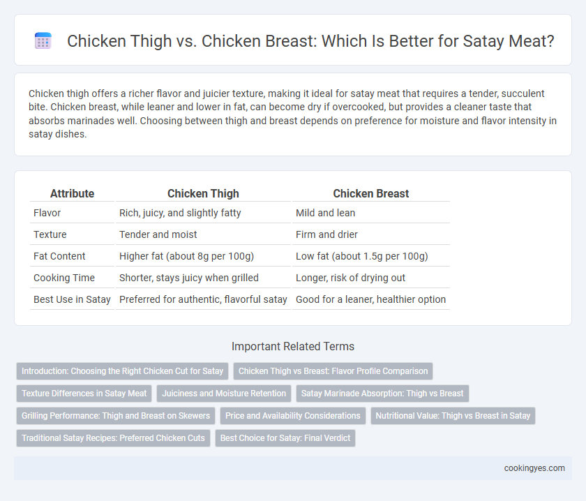 Chicken Thigh vs. Chicken Breast: Which Is Better for Satay Meat?