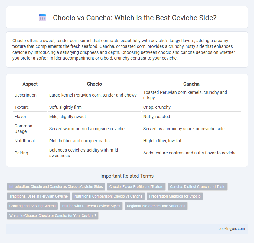 Choclo vs Cancha: Which Is the Best Ceviche Side?