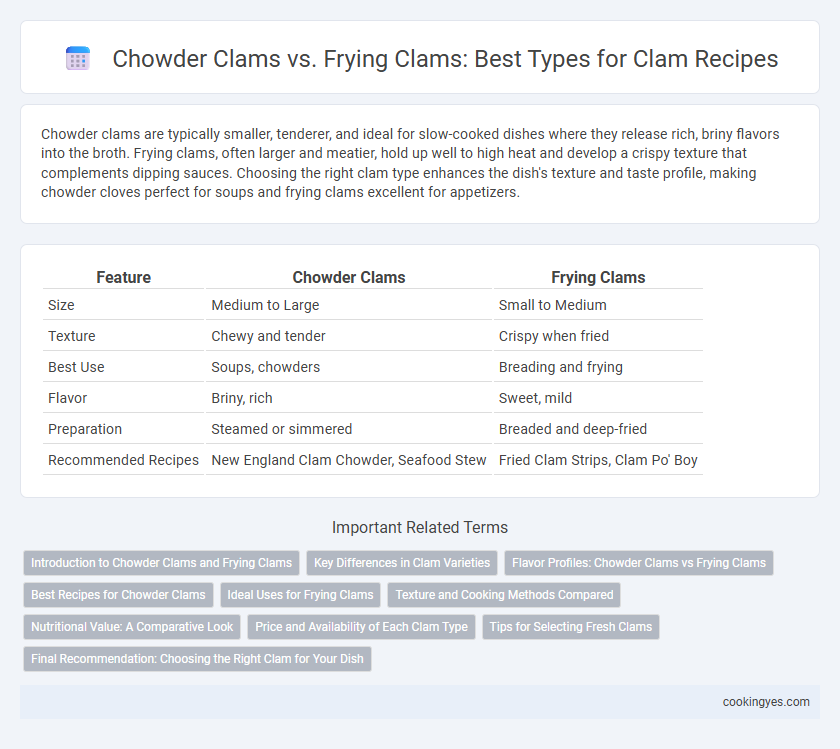 Chowder Clams vs. Frying Clams: Best Types for Clam Recipes