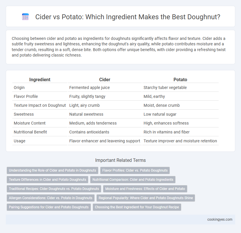 Cider vs Potato: Which Ingredient Makes the Best Doughnut?