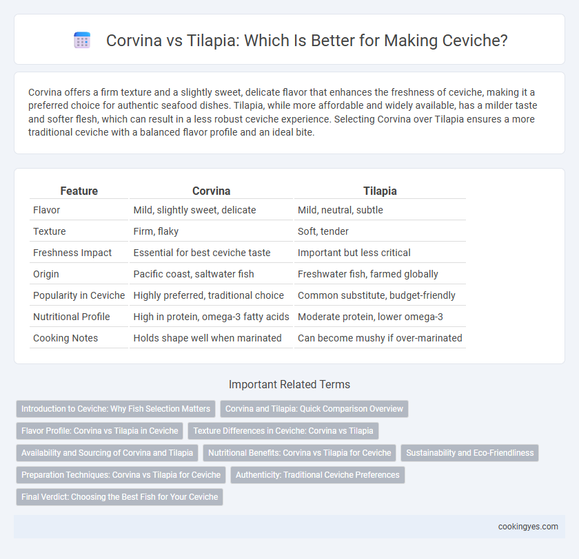 Corvina vs Tilapia: Which Is Better for Making Ceviche?