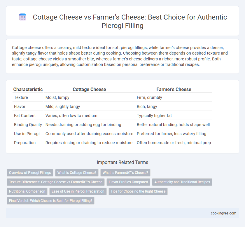 Cottage Cheese vs Farmer's Cheese: Best Choice for Authentic Pierogi Filling