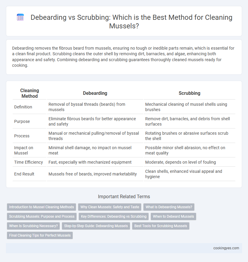Debearding vs Scrubbing: Which is the Best Method for Cleaning Mussels?