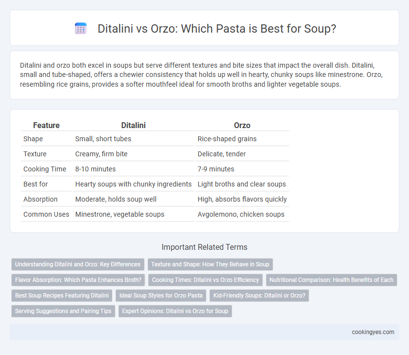 Ditalini vs Orzo: Which Pasta is Best for Soup?