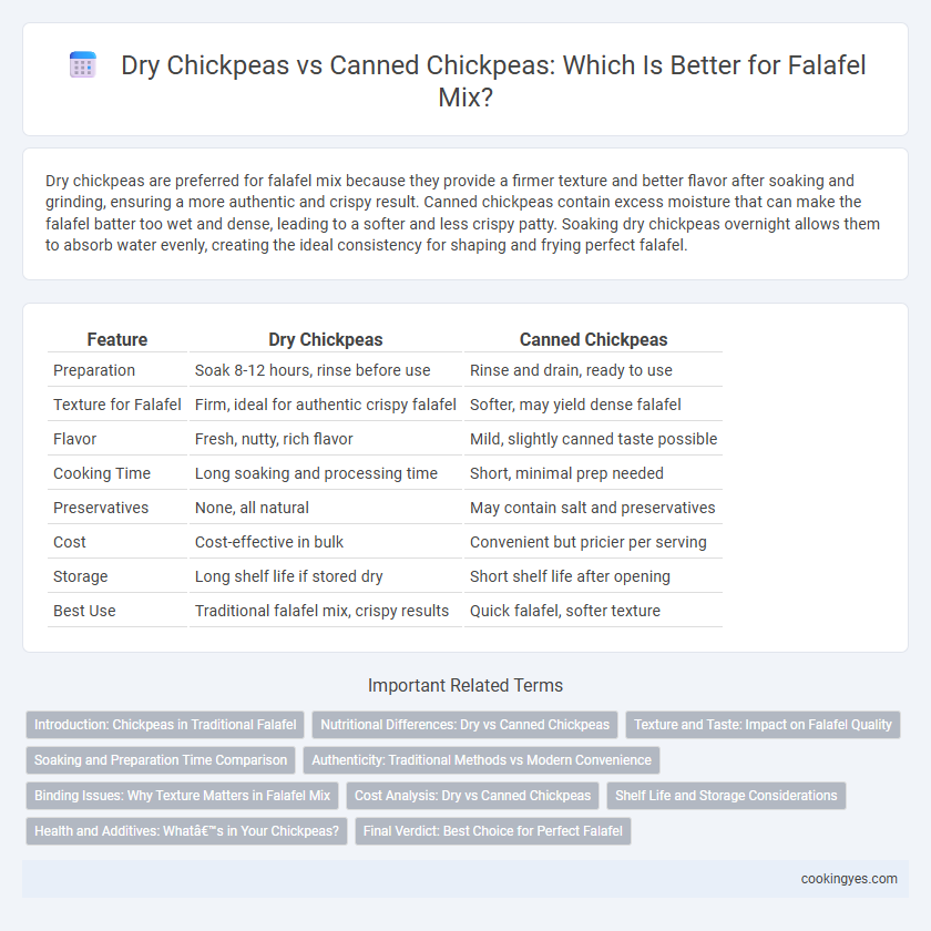 Dry Chickpeas vs Canned Chickpeas: Which Is Better for Falafel Mix?