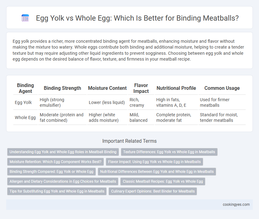 Egg Yolk vs Whole Egg: Which Is Better for Binding Meatballs?