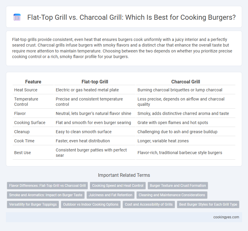 Flat-Top Grill vs. Charcoal Grill: Which Is Best for Cooking Burgers?