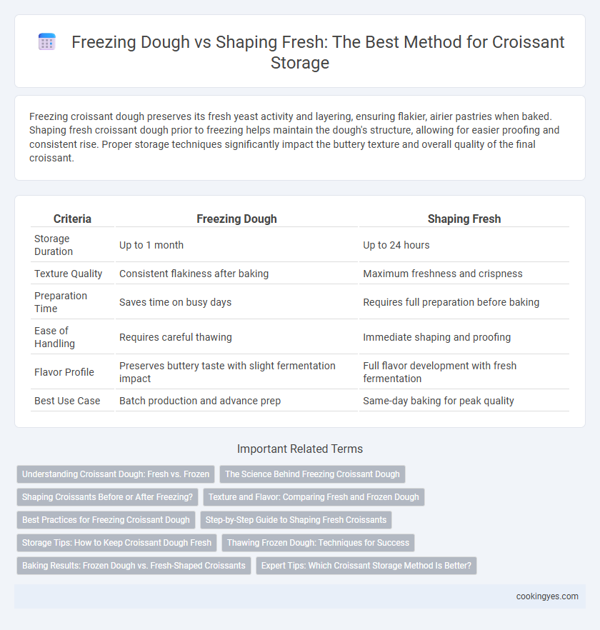 Freezing Dough vs Shaping Fresh: The Best Method for Croissant Storage