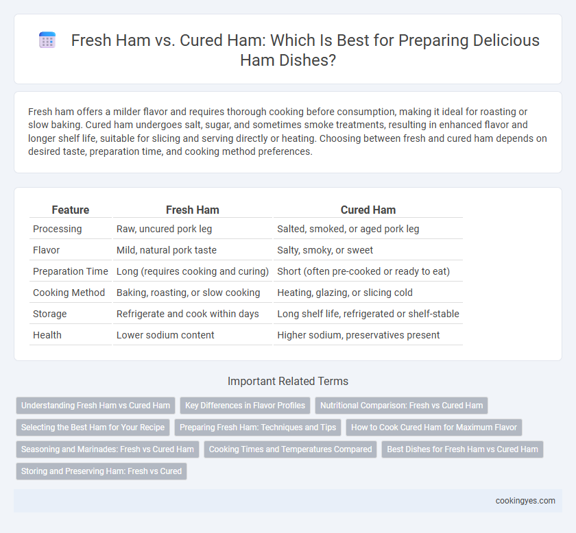 Fresh Ham vs. Cured Ham: Which Is Best for Preparing Delicious Ham Dishes?
