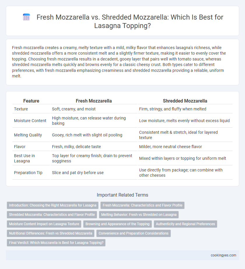 Fresh Mozzarella vs. Shredded Mozzarella: Which Is Best for Lasagna Topping?
