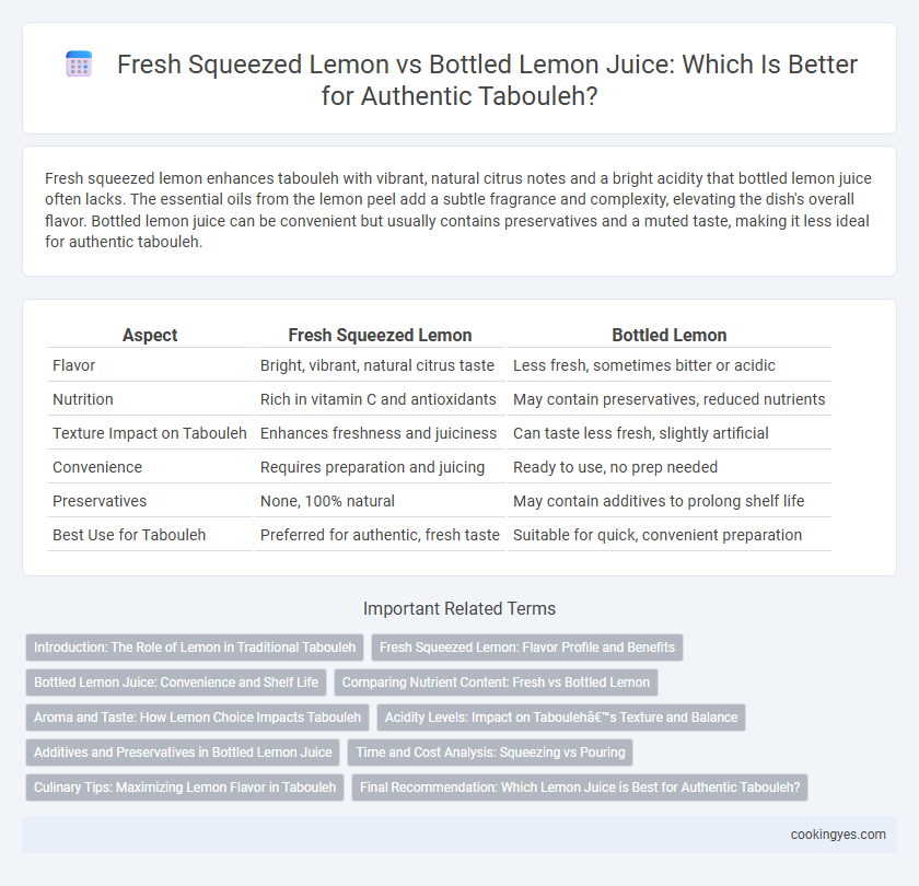 Fresh Squeezed Lemon vs Bottled Lemon Juice: Which Is Better for Authentic Tabouleh?